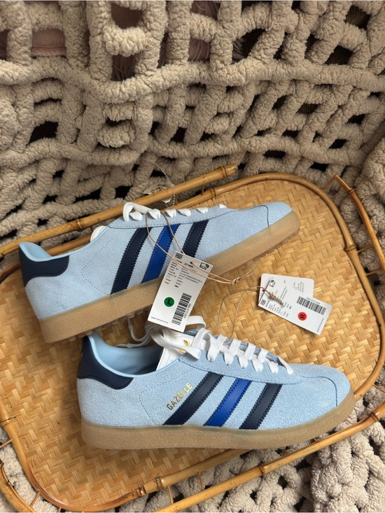 adidas Shoes - Adidas Gazelle Women’s Light Blue Suede Golf Sneakers